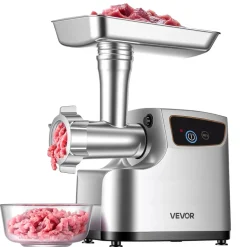 VEVOR Electric Meat Grinder, 5 Lbs/Min Capacity, #8 Meat Mincer with 3 Grinding Plates, 3 Sausage Stuffing Tubes & Kubbe Kit, 700W/0.77HP Sausage Stuffer Maker for Home Kitchens, ETL Listed