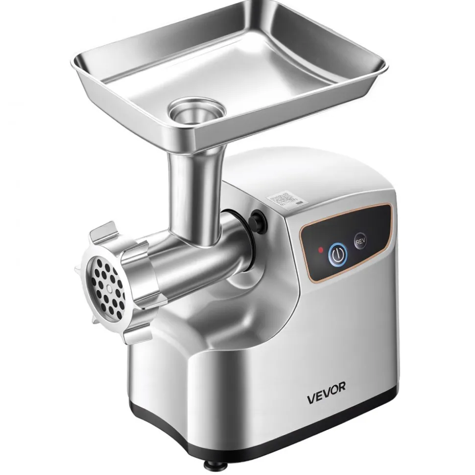 VEVOR Electric Meat Grinder, 5 Lbs/Min Capacity, #8 Meat Mincer with 3 Grinding Plates, 3 Sausage Stuffing Tubes & Kubbe Kit, 700W/0.77HP Sausage Stuffer Maker for Home Kitchens, ETL Listed