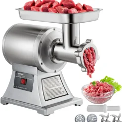 VEVOR Electric Meat Mincer, 1100W 330LBS/H Capacity Meat Grinder Machine, Stainless Steel Meat Grinder Commercial Sausage Stuffer Maker for Home & Commercial Use
