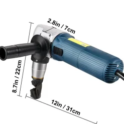 VEVOR Electric Metal Nibbler 625W Nibbler Metal Cutter 1000RPM High Speed Rotor 0.16in/4mm Metal Nibbler 110V w Replaced Blades Storage Case Sheet Metal Nibbler for Cutting Stainless Steel, Aluminium
