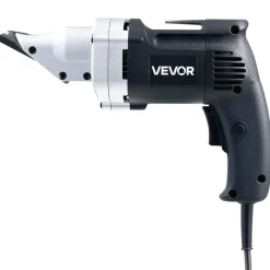 VEVOR Electric Metal Shear, 4.0-Amp Corded Sheet Metal Cutter with 360-Degree Swivel Head, Variable Speed, Continuous Cutting, Clean Cut for 18GA Galvanized Steel, 20 GA Stainless Steel, 2500 SPM