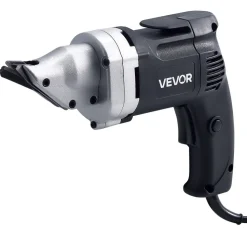 VEVOR Electric Metal Shear, 4.0-Amp Corded Sheet Metal Cutter with 360-Degree Swivel Head, Variable Speed, Continuous Cutting, Clean Cut for 18GA Galvanized Steel, 20 GA Stainless Steel, 2500 SPM