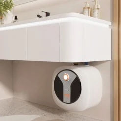 VEVOR Electric Mini-Tank Water Heater 4-Gallon Tank, 1440W Hot Water Boiler Storage, Safety Temperature Pressure Valve Easy Install, for Kichen Bathroom Restaurant, Shelf Wall Mounted