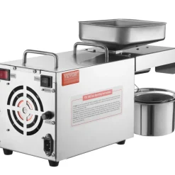 VEVOR Electric Oil Press Machine, 700W Stainless Steel Oil Extractor Machine, 140℃ / 284℉ Constant Temperature, Hot Press Oil Expeller for Pressing Peanuts, Sesame Seeds, Rapeseed, Tea Seeds