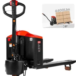 VEVOR Electric Pallet Jack, 4400 lbs Load Capacity, Lithium Battery Powered Pallet Jack Truck with 48L x 27W Inch Forks for Material Handling, Suitable for Warehouse, Supermarket, Manufacturing