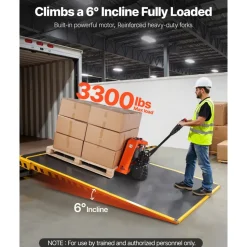 VEVOR Electric Pallet Jack, 3300 lbs Load Capacity, Lithium Battery Powered Pallet Jack Truck with 48L x 27W Inch Forks for Material Handling, Suitable for Warehouse, Supermarket, Manufacturing