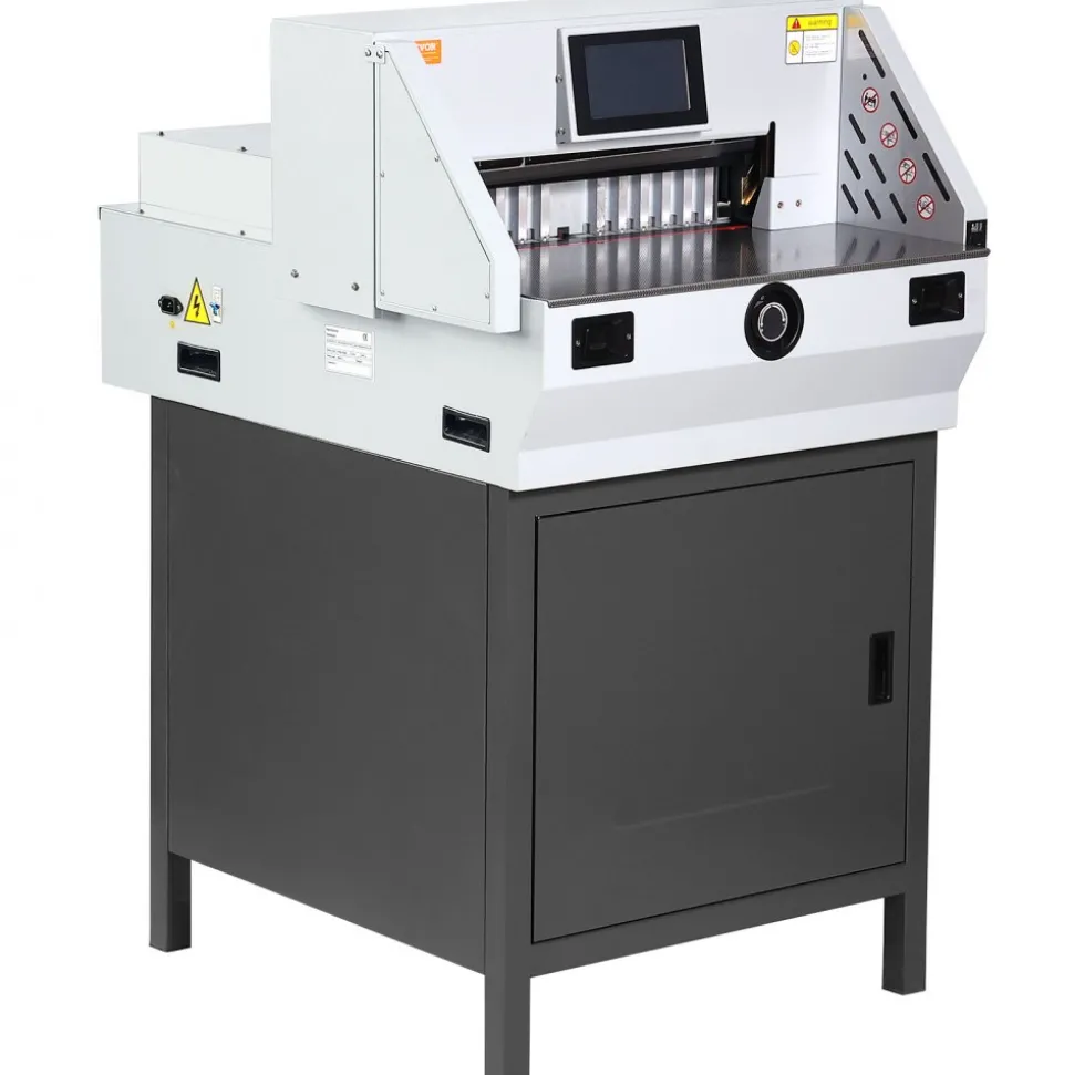 VEVOR Electric Paper Cutter, Heavy Duty Paper Trimmer 19" /482.6mm Cutting Width, 3.14"/80mm Cutting Thickness, Electric Paper Cutting Machine with 7" Touchscreen Numerical Control Function