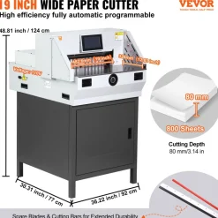 VEVOR Electric Paper Cutter, Heavy Duty Paper Trimmer 19