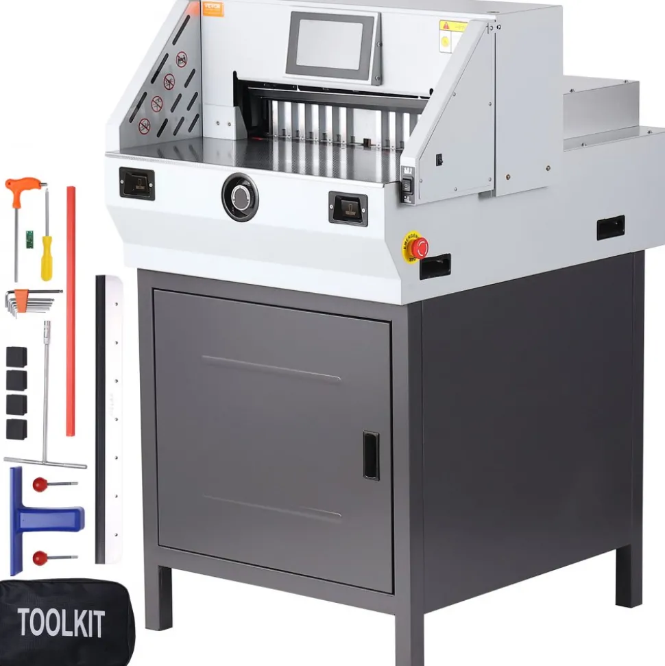 VEVOR Electric Paper Cutter, Heavy Duty Paper Trimmer 19" /482.6mm Cutting Width, 3.14"/80mm Cutting Thickness, Electric Paper Cutting Machine with 7" Touchscreen Numerical Control Function
