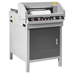 VEVOR Electric Paper Cutter, Heavy Duty Metal Paper Cutter Machine, 17.72 inch Cutting Width, 1.57 inch Cutting Thickness, Electric Guillotine Trimmer with Infrared Function and Spare Blade