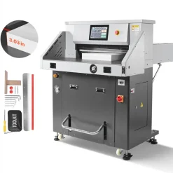 VEVOR Electric Paper Cutter, Metal Hydraulic Paper Cutter Machine, 26 inch Cutting Width, 3.94 inch Cutting Thickness, Large Size Electric Guillotine Trimmer with Infrared Function and Spare Blade