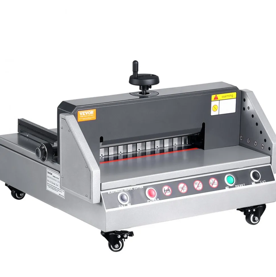 VEVOR Electric Paper Cutter, 13" /330.2mm Cutting Width, 1.57"/40mm Cutting Thickness, Desktop Paper Cutting Machine with Button Control, Electric Paper Trimmer for Office, School, Printing Plant