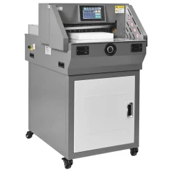 VEVOR Electric Paper Cutter, Metal Programmable Paper Cutter Machine, 17.99 inch Cutting Width, 2.28 inch Cutting Thickness, Electric Hydraulic Guillotine Trimmer with Infrared Function & Spare Blade