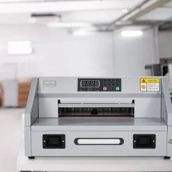 VEVOR Electric Paper Cutter, 300W Heavy Duty Paper Cutter Machine 11.8 in / 330 mm Cutting Width, 1.5 in / 38 mm Cutting Thickness, Electric Guillotine Trimmer with Casters & Infrared Function