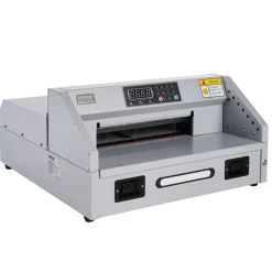 VEVOR Electric Paper Cutter, 300W Heavy Duty Paper Cutter Machine 11.8 in / 330 mm Cutting Width, 1.5 in / 38 mm Cutting Thickness, Electric Guillotine Trimmer with Casters & Infrared Function