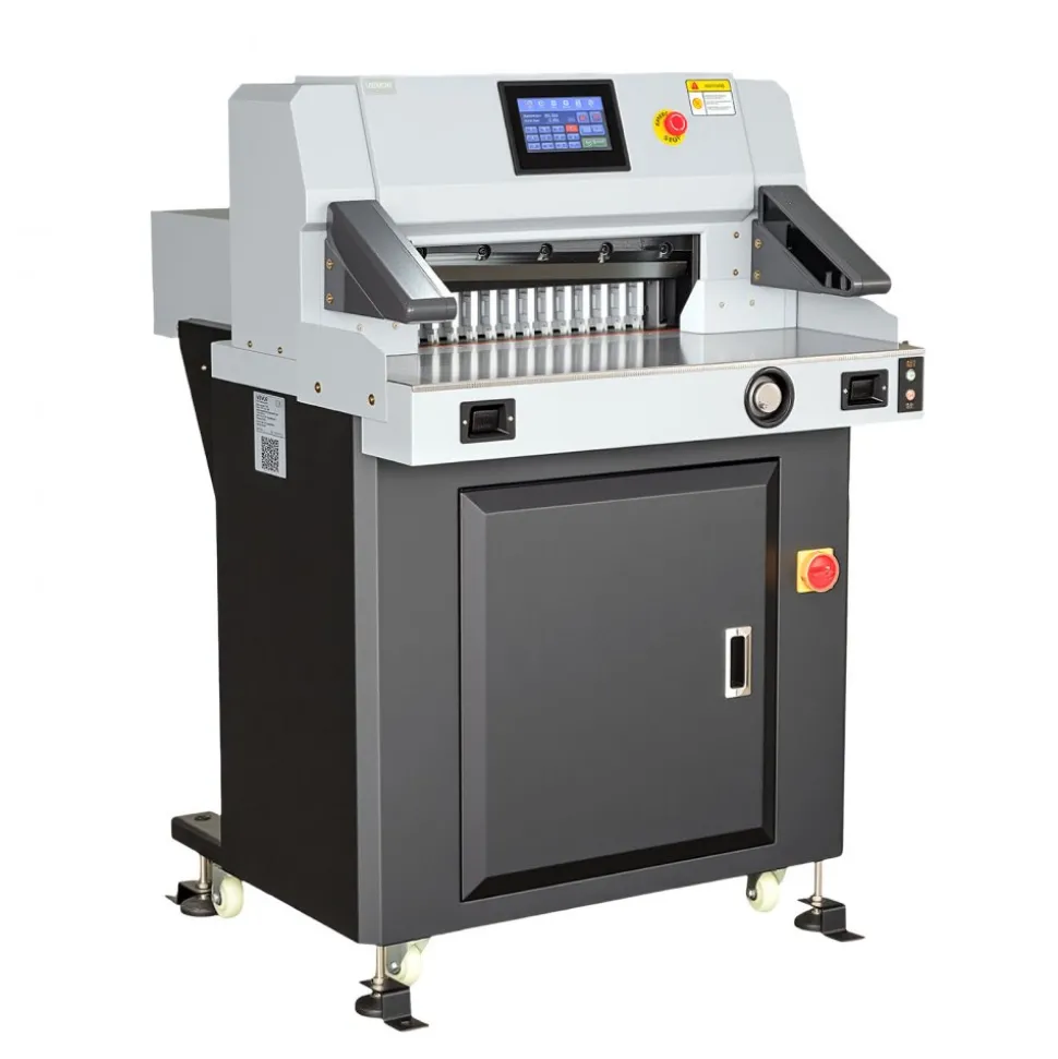 VEVOR Electric Paper Cutter, 1100W Heavy Duty Paper Cutter Machine With 20.28 in Cutting Width, 3.15 in Cutting Thickness, Electric Guillotine Trimmer with Casters and 7 in Touchscreen, for Print Shop
