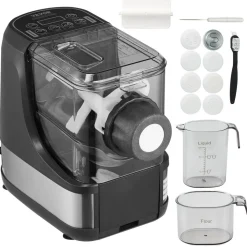 VEVOR Electric Pasta Maker, 150W Automatic Noodle Maker Machine with 8 Pasta Shapes, 4 Intelligent Modes, 500g Flour Capacity Pasta Maker Machine with Measuring Cups, Cleaning Brush for Home Kitchen