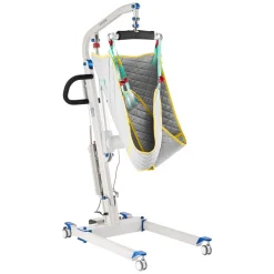 VEVOR Electric Patient Lift, Folding Patient Transfer Lift with U-Shaped Sling, Height & Width Adjustable Medical Transfer Assist with 4 Wheels & Handle Controller for Disabled Bedridden, 400LBS