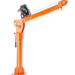 VEVOR Electric Pickup Truck Crane, 2200 lbs, Folding Truck-Mounted Bed Crane with Electric Winch 6000 lbs, Steel Pickup Truck Jib Crane Hoist 360° Swivel for Lifting Goods in Construction, Factory