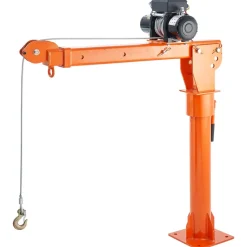 VEVOR Electric Pickup Truck Crane, 2200 lbs, Folding Truck-Mounted Bed Crane with Electric Winch 6000 lbs, Steel Pickup Truck Jib Crane Hoist 360° Swivel for Lifting Goods in Construction, Factory