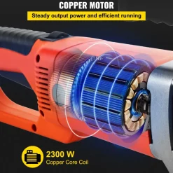 VEVOR Electric Pipe Threader, 2300W Pipe Threading Machine with 6 Dies 1/2"-2", 110V Hand-held Pipe Threader Machine with Copper Motor, Portable Electric Pipe Threading Kit with Carrying Case