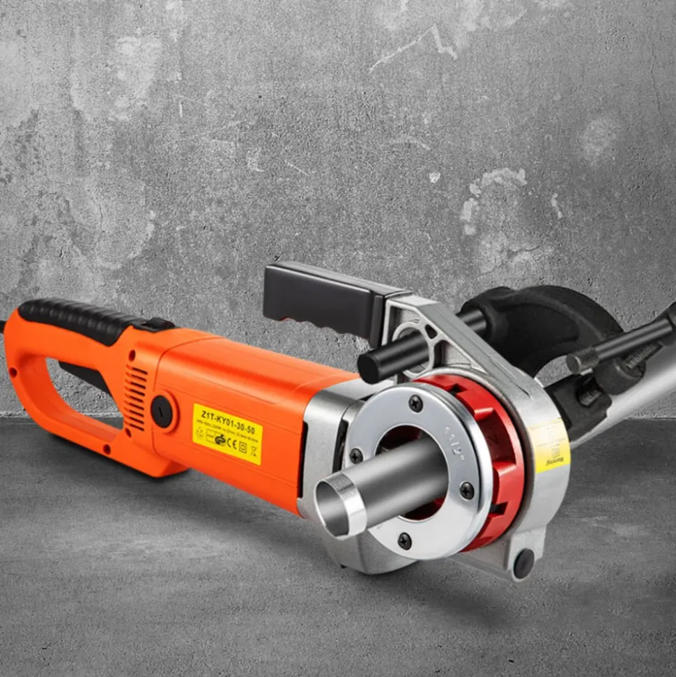 VEVOR Electric Pipe Threader, 2300W Pipe Threading Machine with 6 Dies 1/2"-2", 110V Hand-held Pipe Threader Machine with Copper Motor, Portable Electric Pipe Threading Kit with Carrying Case