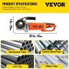VEVOR Electric Pipe Threader, 2300W Pipe Threading Machine with 4 Dies 1/2" - 1 1/4", 110V Hand-held Pipe Threader Machine with Copper Motor, Portable Electric Pipe Threading Kit with Carrying Case