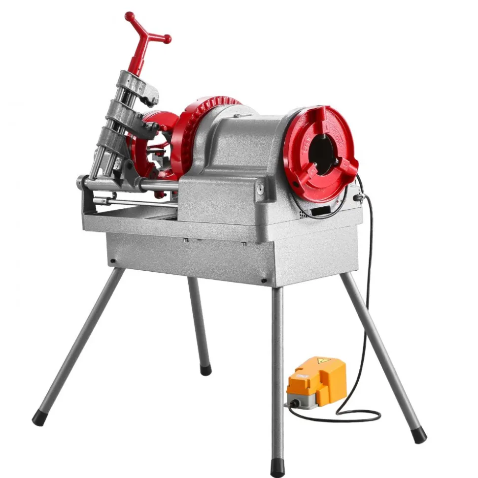 VEVOR Electric Pipe Threader Machine, 750W 28RPM Threading Cutting Machine, 1/2 to 2 inch Pipes Threading Cutter Tool with Foot Pedal for Plumbing, Automotive Repairs, Metalworking