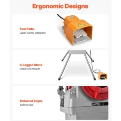 VEVOR Electric Pipe Threader Machine, 750W 28RPM Threading Cutting Machine, 1/2 to 2 inch Pipes Threading Cutter Tool with Foot Pedal for Plumbing, Automotive Repairs, Metalworking