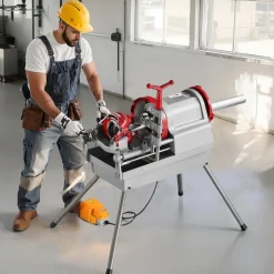 VEVOR Electric Pipe Threader Machine, 750W 28RPM Threading Cutting Machine, 1/2 to 2 inch Pipes Threading Cutter Tool with Foot Pedal for Plumbing, Automotive Repairs, Metalworking
