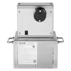 VEVOR Electric Pizza Dough Press Machine, 6 inch Pizza Pastry Press Plate, Stainless Steel Bread Presser, Adjustable Thickness Commercial Forming Machine, with 100 Pcs Parchment Paper