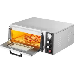 VEVOR Electric Pizza Oven, 18-Inch Commercial Pizza Ovens, 752°F Max Temp, 1740W Large Pizza Oven Countertop with Temp & Time Control, Built in Thermometer Indoor Pizza Maker for Restaurant Home Use
