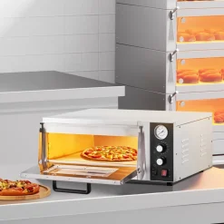 VEVOR Electric Pizza Oven, 18-Inch Commercial Pizza Ovens, 752°F Max Temp, 1740W Large Pizza Oven Countertop with Temp & Time Control, Built in Thermometer Indoor Pizza Maker for Restaurant Home Use