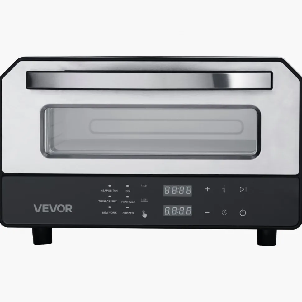 VEVOR Electric Pizza Oven, Smart Pizzas Maker Indoor with 5 Preset, 12-Inch Countertop Pizza Cooker w/ Touch Srceen, 750℉ Max Temp, 2-Min Rpaid Baking Oven Thin & Crispy, Neapolitan, Frozen, New York