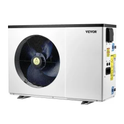 VEVOR Electric Pool Heat Pump, 51200 BTU, Pool Heaters for 7926-15851GAL Above and In Ground Pools, Low Noise, Heating and Cooling Highly Efficient & Energy-Saving Pool Water Heater AC208-230V 60Hz