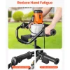VEVOR Electric Post Hole Digger, 5.71 in Auger Bit with 1500W Powerful Motor, 140 RPM Alloy Steel Earth Auger Drill Bit with 10.24 in Extension Rod, for Post Hole Digging, Drilling & Tree Planting