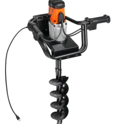 VEVOR Electric Post Hole Digger, 5.71 in Auger Bit with 1500W Powerful Motor, 140 RPM Alloy Steel Earth Auger Drill Bit with 10.24 in Extension Rod, for Post Hole Digging, Drilling & Tree Planting