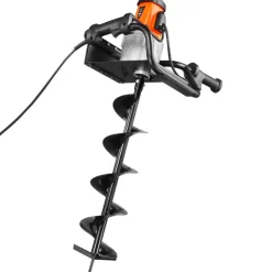 VEVOR Electric Post Hole Digger, 5.71 in Auger Bit with 1500W Powerful Motor, 140 RPM Alloy Steel Earth Auger Drill Bit with 10.24 in Extension Rod, for Post Hole Digging, Drilling & Tree Planting
