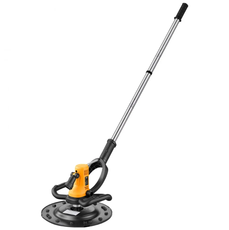 VEVOR Electric Power Trowel, 800W Concrete Finishing Machine Corded with Mixing Rod, 6-Speed Adjustable 120–200 RPM, Steel & Plastic Trowel Discs, Extension Handle, Floor Smoothing Cement Finisher