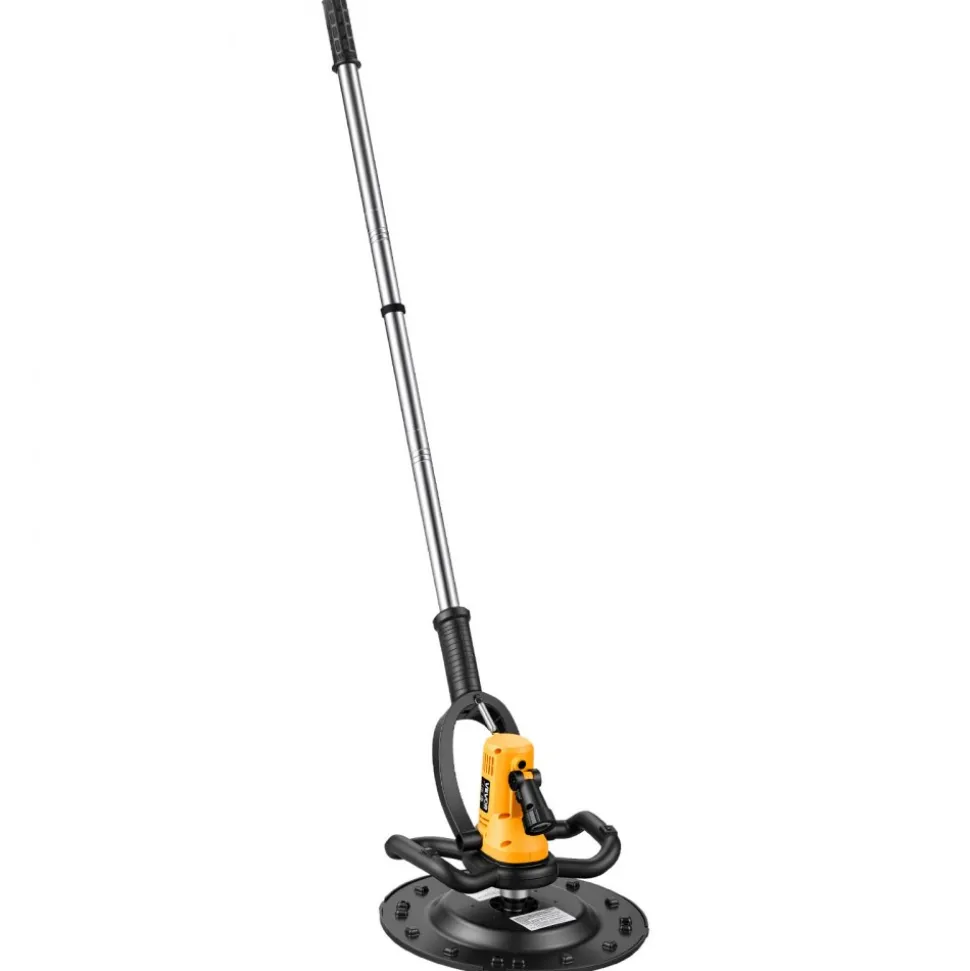 VEVOR Electric Power Trowel, 800W Concrete Finishing Machine Corded with Mixing Rod, 6-Speed Adjustable 120–200 RPM, Steel & Plastic Trowel Discs, Extension Handle, Floor Smoothing Cement Finisher