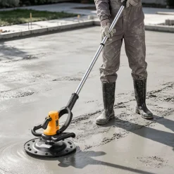 VEVOR Electric Power Trowel, 800W Concrete Finishing Machine Corded with Mixing Rod, 6-Speed Adjustable 120–200 RPM, Steel & Plastic Trowel Discs, Extension Handle, Floor Smoothing Cement Finisher