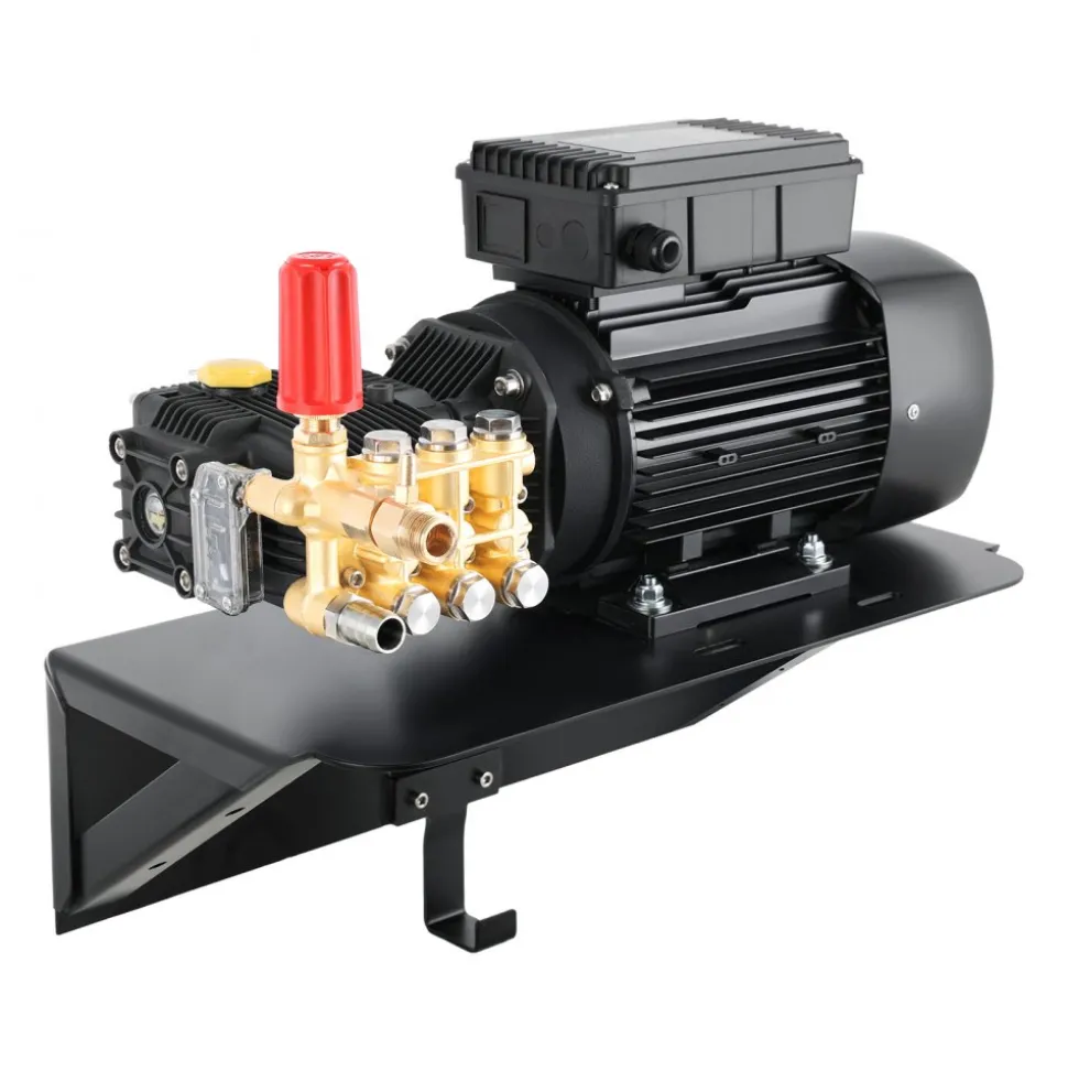 VEVOR Electric Pressure Washer Pump Kit, 1220 PSI, 2.2 GPM, Triplex Power Washer Pump with 2 HP Motor 120 V, Includes Wall Mount Bracket, Spray Gun, Wand, Hose, 5 Nozzles, for Washing Cars, Gardens