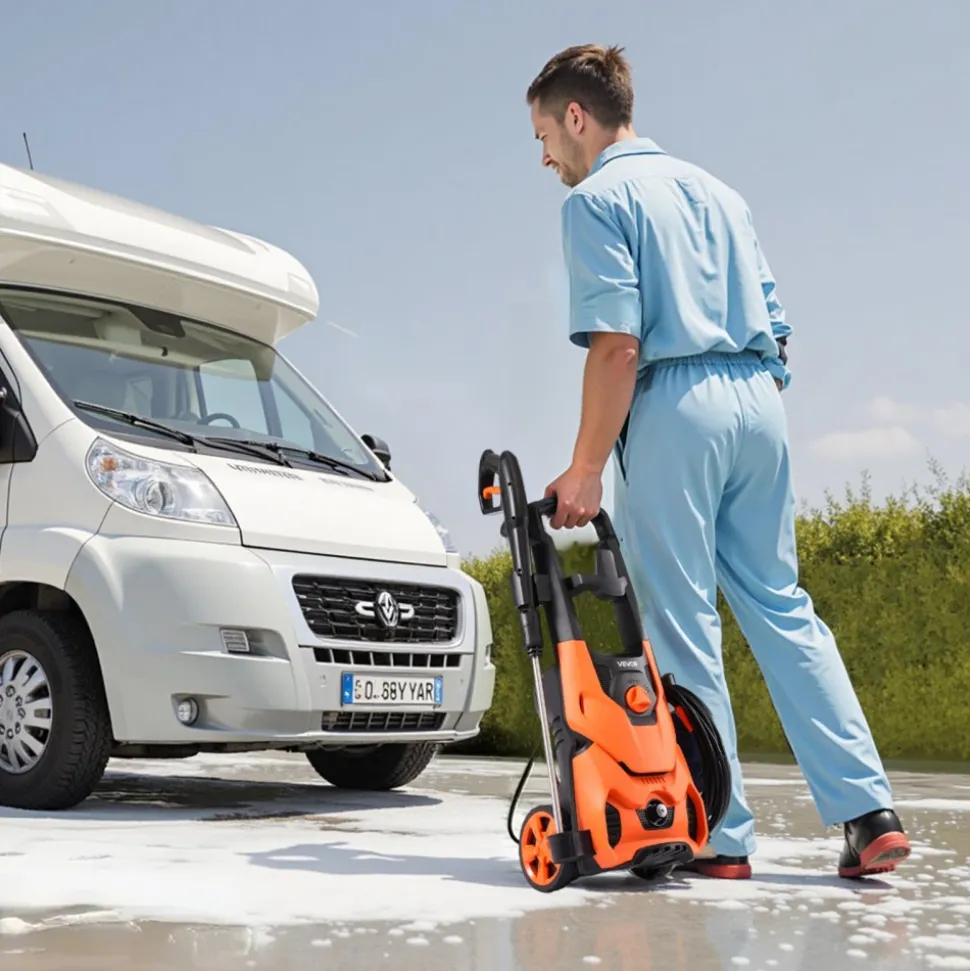 VEVOR Electric Pressure Washer, Max 2000 PSI and 2.8 GPM, High Power Pressure Cleaning Machine with 4 Quick Connect Nozzles and a Foam Cannon, Ideal for Cars/Fences/Driveways/Patios/Home Cleaning