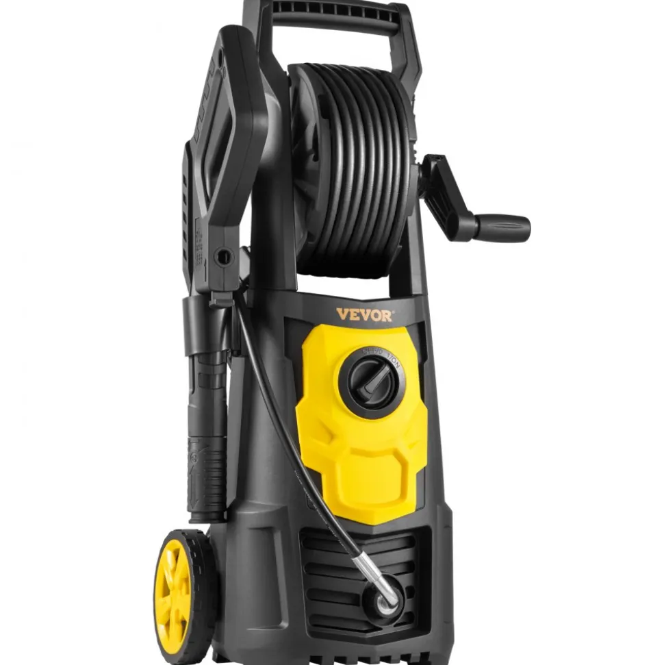 VEVOR Electric Pressure Washer, 2000 PSI, Max 1.65 GPM Power Washer with 30 ft Hose & Reel, 5 Quick Connect Nozzles, Foam Cannon, Portable to Clean Patios, Cars, Fences, Driveways, ETL Listed