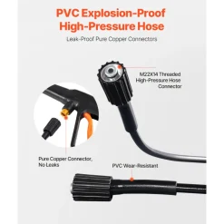 VEVOR Electric Pressure Washer, Max 4500 PSI and 3.2 GPM With Pressure Adjustment, High Power Pressure Cleaning Machine with 4 Quick Connect Nozzles, for Cars/Fences/Driveways/Patios/Home Cleaning