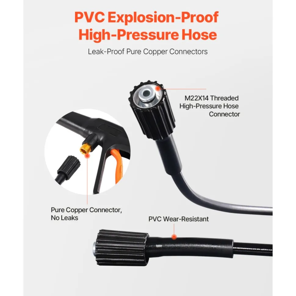 VEVOR Electric Pressure Washer, Max 4500 PSI and 3.2 GPM With Pressure Adjustment, High Power Pressure Cleaning Machine with 4 Quick Connect Nozzles, for Cars/Fences/Driveways/Patios/Home Cleaning