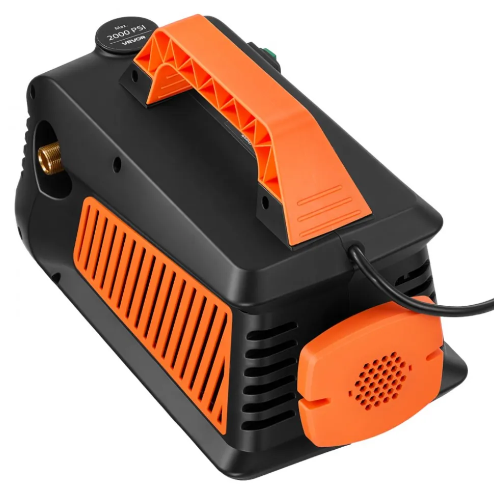 VEVOR Electric Pressure Washer, 2000 Max PSI 1.59 Max GPM, Portable Power Washer with 4 Nozzles, Metal Extension Wand, Built-in Carry Handle, Compact & Flexible for Cars,Driveways,Patios,Fences,Home