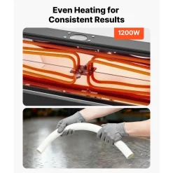 VEVOR Electric PVC Conduit Heater, 1/2" to 2", 1200W Rapid and Even Heating, PVC Bender Heater Pipe Bending Tool with Carrying Handle, Easy to Use, for Construction Crews, DIY Enthusiasts, Workshop