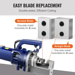 VEVOR Electric Rebar Cutter Blade, 6 PCS 16mm(5/8 Inch) Cutting Diameter, HRC58-60 Hard Hydraulic Rebar Blade Replacement Jaw Blades with 12 Hexagon Screw and 12 Spring Washer, for Model RC-16