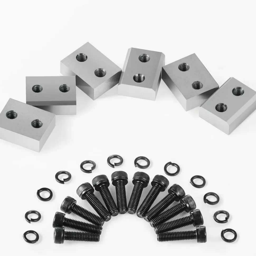 VEVOR Electric Rebar Cutter Blade, 6 PCS 16mm(5/8 Inch) Cutting Diameter, HRC58-60 Hard Hydraulic Rebar Blade Replacement Jaw Blades with 12 Hexagon Screw and 12 Spring Washer, for Model RC-16